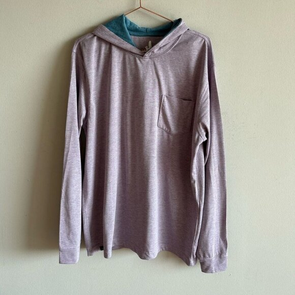 Johnnie O Other - Johnnie O Men Long Sleeve Pull Over Font Pocket Hoody Shirt Gray Size Large